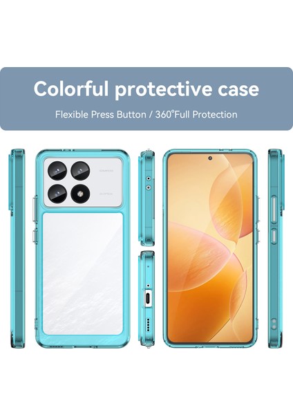 Xiaomi Redmi K70 Için Şeffaf Pc Arka Tpu Tampon Telefon Kılıfı - Turkuvaz (Yurt Dışından) modelleri
