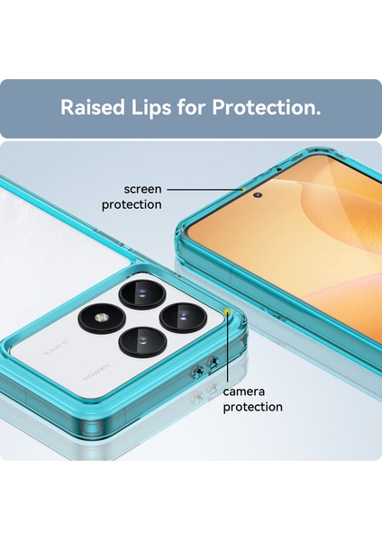 Xiaomi Redmi K70 Için Şeffaf Pc Arka Tpu Tampon Telefon Kılıfı - Turkuvaz (Yurt Dışından) fırsatları