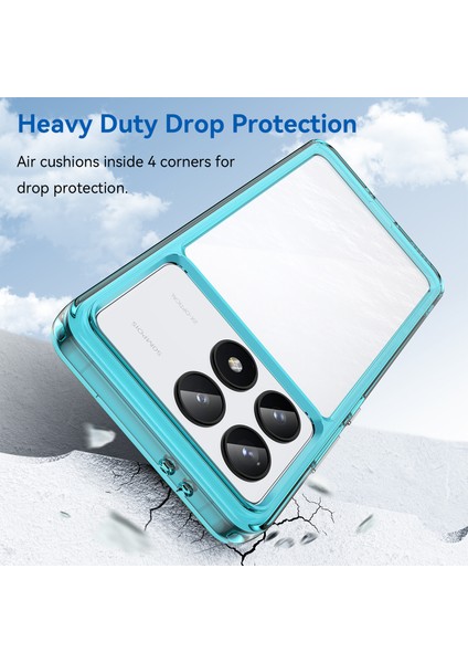 Xiaomi Redmi K70 Için Şeffaf Pc Arka Tpu Tampon Telefon Kılıfı - Turkuvaz (Yurt Dışından) indirimleri