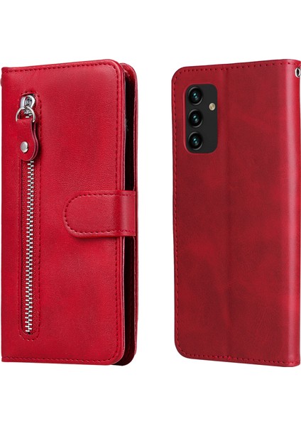 Samsung Galaxy A13 4g Moda Fermuar Çevirme Deri Telefon Kılıfı Kart Tutuculu Manyetik Cüzdan Telefon Kılıfı (Yurt Dışından)