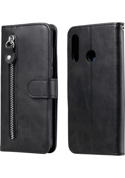 Samsung Galaxy A70E Moda Fermuar Çevirme Deri Telefon Kılıfı Kart Tutuculu Manyetik Cüzdan Telefon Kılıfı (Yurt Dışından)