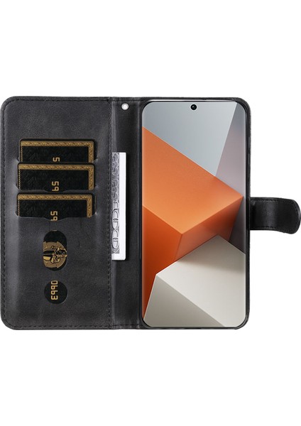 Xiaomi Redmi Note 13 Pro Plus Moda Fermuar Çevirme Deri Telefon Kılıfı Kart Tutuculu Manyetik Cüzdan Telefon Kılıfı (Yurt Dışından) indirimleri