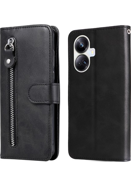 Realme 10 Pro Plus Moda Fermuar Çevirme Deri Telefon Kılıfı Kart Tutuculu Manyetik Cüzdan Telefon Kılıfı (Yurt Dışından) fırsatları