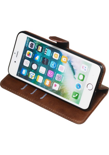 iPhone 7 Plus/8 Plus Moda Fermuar Çevirme Deri Telefon Kılıfı Kart Tutuculu Manyetik Cüzdan Telefon Kılıfı (Yurt Dışından) indirimleri
