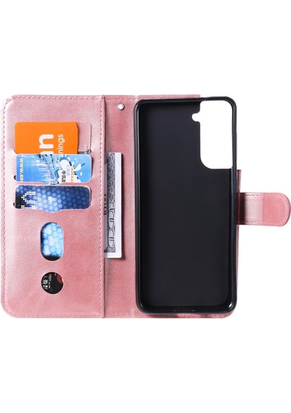 Samsung Galaxy S21 Plus Moda Fermuar Çevirme Deri Telefon Kılıfı Kart Tutuculu Manyetik Cüzdan Telefon Kılıfı (Yurt Dışından) fırsatları