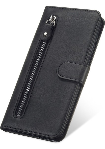 iPhone 15 Moda Fermuar Çevirme Deri Telefon Kılıfı Kart Tutuculu Manyetik Cüzdan Telefon Kılıfı (Yurt Dışından) modelleri