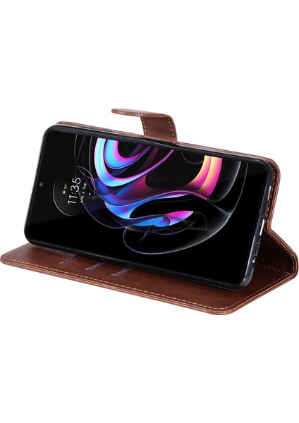 Motorola Edge 20 Pro Moda Fermuar Çevirme Deri Telefon Kılıfı Kart Tutuculu Manyetik Cüzdan Telefon Kılıfı (Yurt Dışından) indirimleri