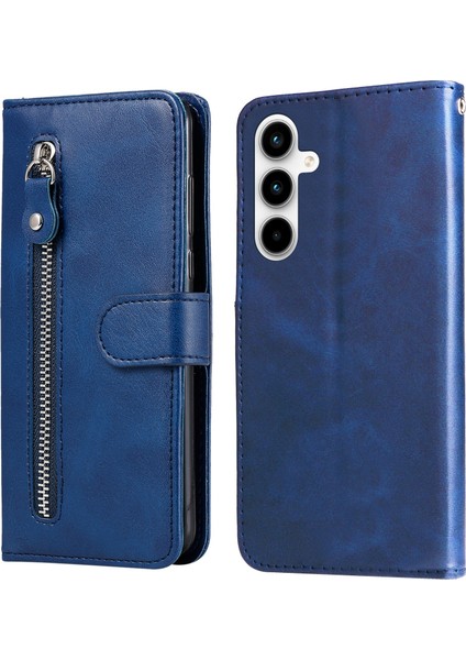 Samsung Galaxy A55 5g Moda Fermuar Çevirme Deri Telefon Kılıfı Kart Tutuculu Manyetik Cüzdan Telefon Kılıfı (Yurt Dışından)
