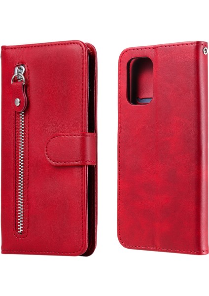 Xiaomi Redmi Note 10 4G/10S Moda Fermuar Çevirme Deri Telefon Kılıfı Kart Tutuculu Manyetik Cüzdan Telefon Kılıfı (Yurt Dışından)