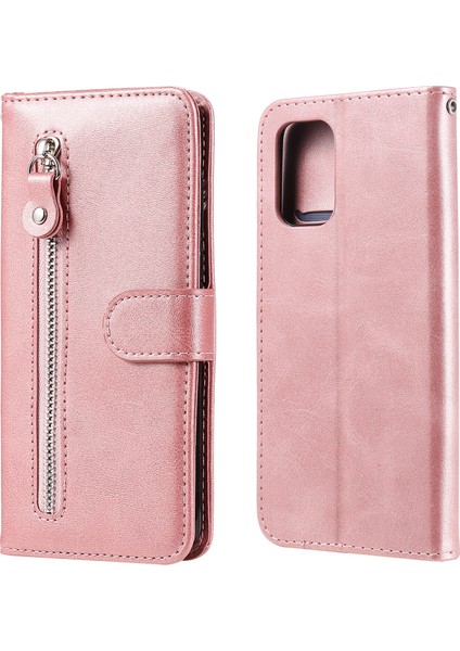 Xiaomi Redmi Note 10 4G/10S Moda Fermuar Çevirme Deri Telefon Kılıfı Kart Tutuculu Manyetik Cüzdan Telefon Kılıfı (Yurt Dışından)