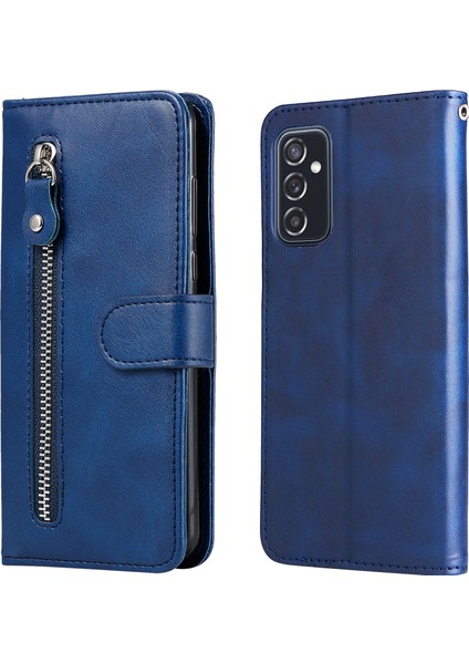 Samsung Galaxy M52 5g Moda Fermuar Çevirme Deri Telefon Kılıfı Kart Tutuculu Manyetik Cüzdan Telefon Kılıfı (Yurt Dışından)