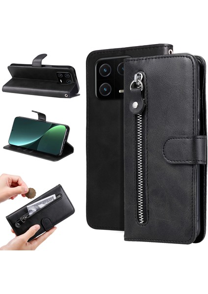 Xiaomi 13 Moda Fermuar Çevirme Deri Telefon Kılıfı Kart Tutuculu Manyetik Cüzdan Telefon Kılıfı (Yurt Dışından) fiyatları