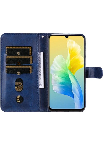 Vıvo Y75 4g Moda Fermuar Çevirme Deri Telefon Kılıfı Kart Tutuculu Manyetik Cüzdan Telefon Kılıfı (Yurt Dışından) fırsatları