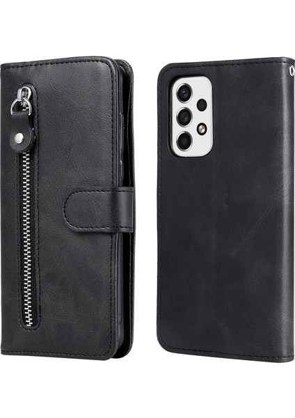 Samsung Galaxy A53 5g Moda Fermuar Çevirme Deri Telefon Kılıfı Kart Tutuculu Manyetik Cüzdan Telefon Kılıfı (Yurt Dışından)