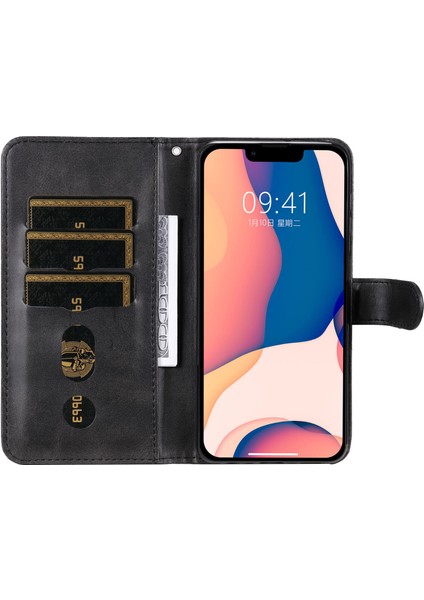 iPhone 14 Pro Max Moda Fermuar Çevirme Deri Telefon Kılıfı Kart Tutuculu Manyetik Cüzdan Telefon Kılıfı (Yurt Dışından) indirimleri