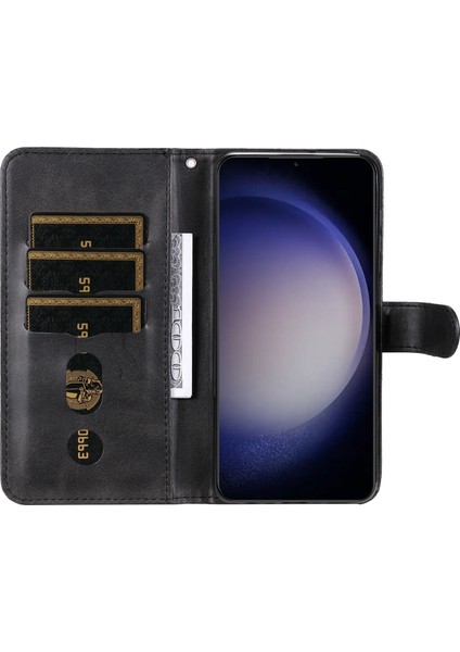 Samsung Galaxy S23 Fe Moda Fermuar Çevirme Deri Telefon Kılıfı Kart Tutuculu Manyetik Cüzdan Telefon Kılıfı (Yurt Dışından) fırsatları
