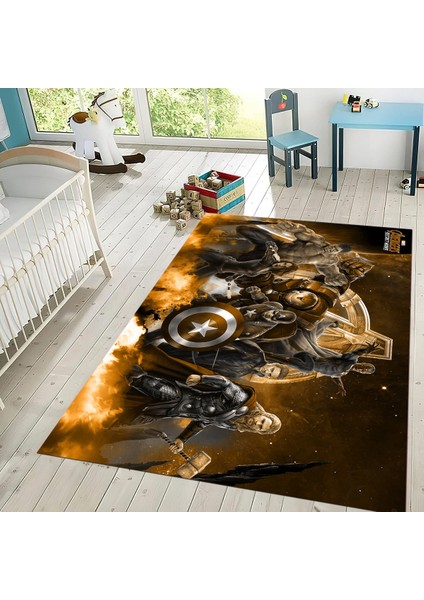 Dijital Baskılı Kaymaz Taban Yıkanabilir Çocuk Odası Oyun Halısı, V-Çocuk-39-Kahverengi, fiyatları