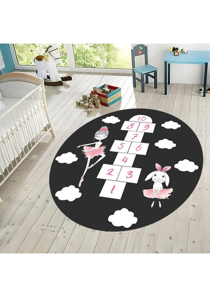 Dijital Baskılı Kaymaz Taban Yıkanabilir Yuvarlak Çocuk Odası Oyun Halısı, V-Y-Çocuk-04-Antrasit, fiyatları