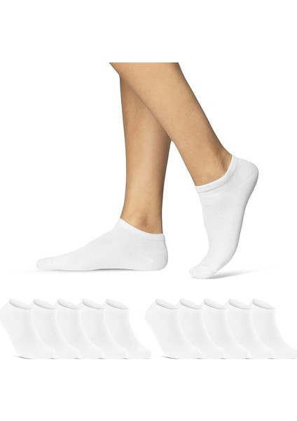 Premium Bambu Kadın Sneaker Görünmez Bilekte Spor Çorap 10 Lu Kutu fırsatları