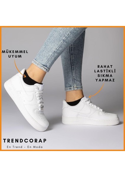 Premium Bambu Kadın Sneaker Görünmez Bilekte Spor Çorap 10 Lu Kutu modelleri