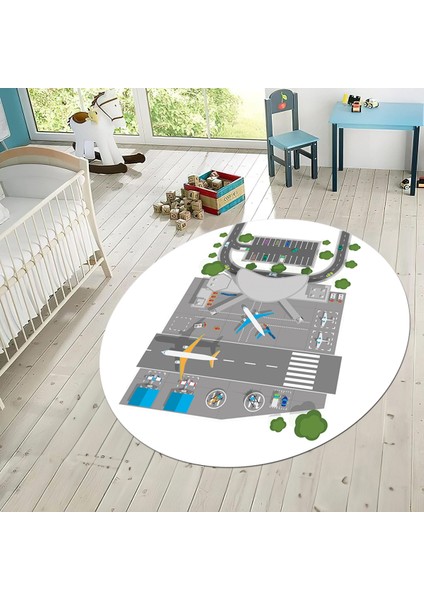Dijital Baskılı Kaymaz Taban Yıkanabilir Yuvarlak Çocuk Odası Oyun Halısı, V-Y-Çocuk-50-Beyaz, fiyatları