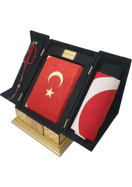 Kabe Maketli Bayraklı Hafız Boy Kuranı Kerim modelleri