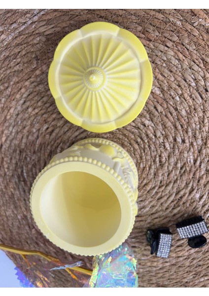 Atlıkarınca Kutusu, Sarı Atlıkarınca Kapaklı Kutusu, Dekoratif Kutusu, Carousel
