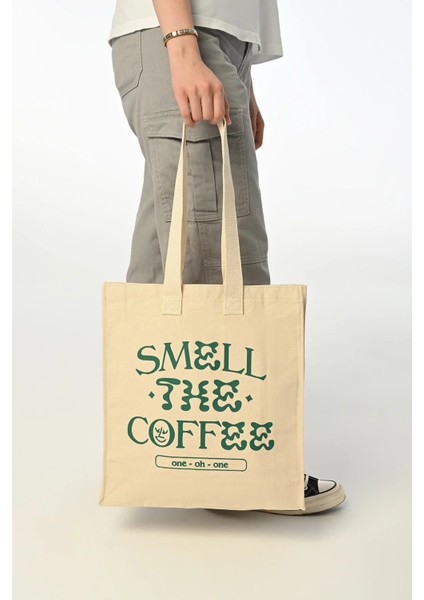 Cloth 10.01 Coffe Tote Bag (Baskılı Körüklü Bez Çanta)