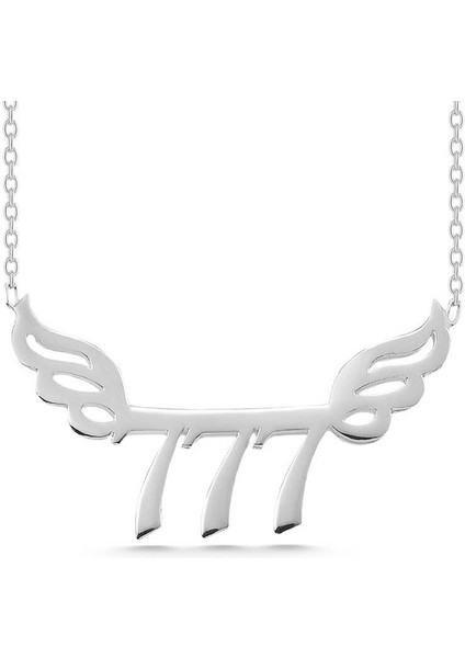 Gümüş 777 Melek Sayısı Kadın Kolye