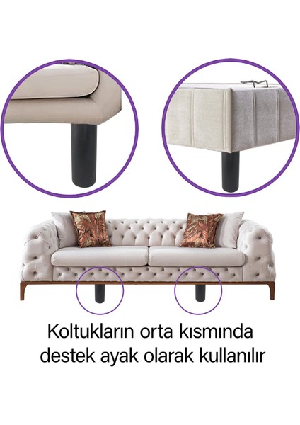 8 Adet Ayarlı Destek Ayağı 9.5 x 14.5 cm Siyah Gizli Ayak M8 Civatalı Incediş Mobilya Kanepe Baza Koltuk fırsatları