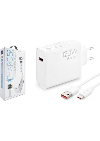 Xiaomi 11T Pro Uyumlu SG38 120W Type-C Kablolu Turbo Ev Tipi Şarj Aleti
