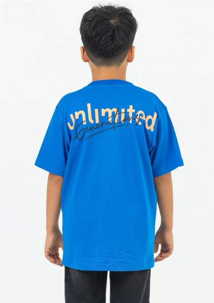 Erkek Çocuk Saks Mavi Cep Detaylı Tshirt fiyatları