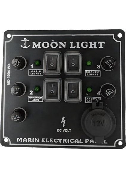Moonlıght Panel Çiftli Çakmaklı 4'lü