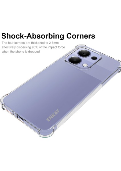 Xiaomi Redmi Note 13 4g Şeffaf Kılıf Kalınlaşmış Köşeler Kaymaz Tpu Cep Telefonu Kapağı Için (Yurt Dışından)