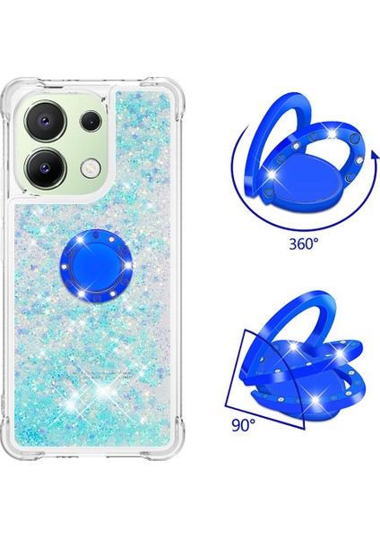 Xiaomi Redmi Note 13 4g Kickstand Kapak-Mavi/pentagram Için Tpu Telefon Kılıfı (Yurt Dışından)