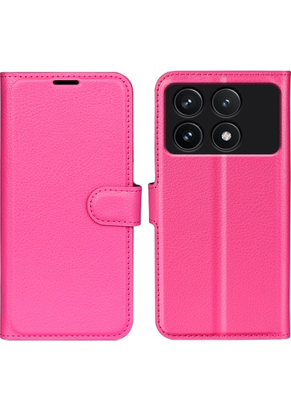 Xiaomi Redmi Için K70 5g Kılıf Pu Deri Kart Yuvaları Cep Standı Telefon Kapak-Gül (Yurt Dışından)