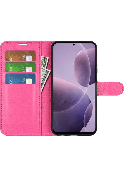 Xiaomi Redmi Için K70 5g Kılıf Pu Deri Kart Yuvaları Cep Standı Telefon Kapak-Gül (Yurt Dışından)