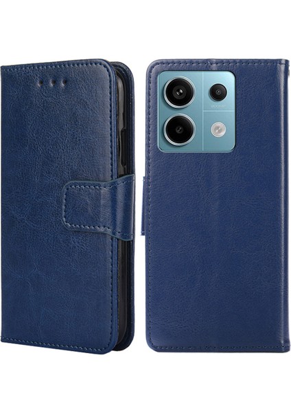 Xiaomi Redmi Note 13 Pro 5g Darbeye Dayanıklı Kılıf Pu Deri Telefon Kapağı-Safir (Yurt Dışından)