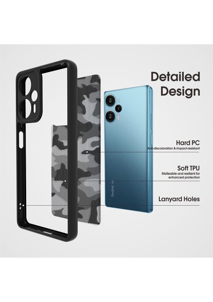 Xiaomi Redmi Note 12 Turbo Cep Telefonu Kılıfı Için Tpu + Pc Arka Kabuk-Mat Siyah (Yurt Dışından) fiyatları