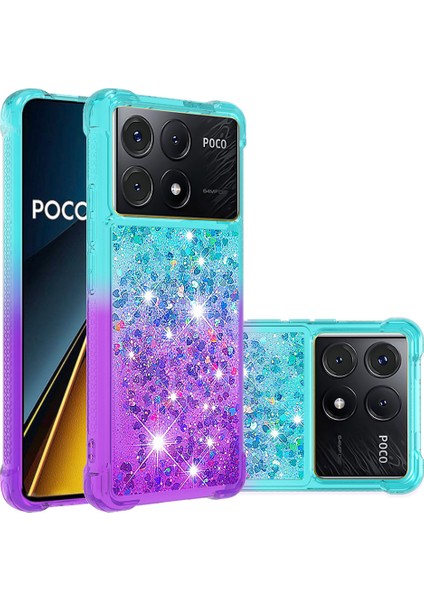 Xiaomi Poco X6 Pro 5g Tpu Kılıf Gradyan Telefon Kapağı-Mavi+Mor Için (Yurt Dışından)