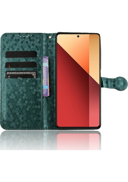 Xiaomi Redmi Note 13 Pro 4g Cüzdan Kılıfı Nokta Baskılı Manyetik Kapanış Telefon Kapağı-Yeşil (Yurt Dışından) fiyatları