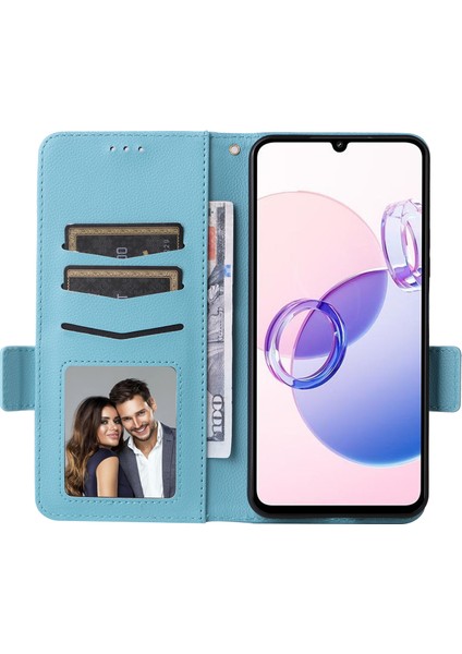Xiaomi Redmi 13C 5g/redmi 13R 5g Kılıf Bilek Askılı Deri Cep Telefonu Kılıfı-Bebek Mavisi (Yurt Dışından) fiyatları