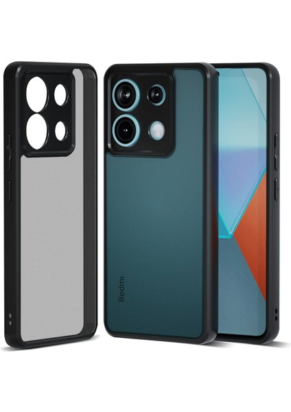 Xiaomi Redmi Note 13 Pro 4g Telefon Kılıfı Için Çift Katmanlı Tpu+Pc Kapak-Mat Siyah (Yurt Dışından)