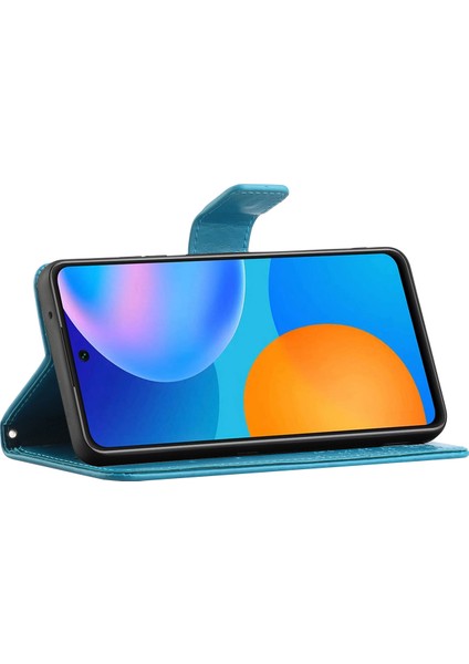 Xiaomi Redmi Note 13 Pro 5g Cep Telefonu Kılıfı Baskılı Düşme Önleyici Deri Cüzdan Kapağı-Mavi Için (Yurt Dışından)