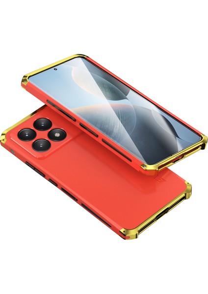 Xiaomi Redmi K70 5g Telefon Kılıfı Anti-Damla Kapak-Kırmızı/altın (Yurt Dışından)