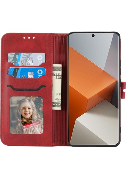 Xiaomi Redmi Note 13 Pro+ 5g Cüzdan Kılıf Mutlu Kedi Desenli Darbeye Dayanıklı Flip Telefon Kapağı-Mavi-Kırmızı (Yurt Dışından) fiyatları