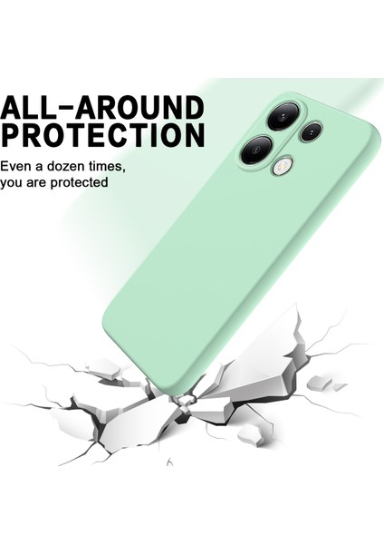 Xiaomi Redmi Note 13 Pro 4g Kılıf Yumuşak Dokunuşlu Sıvı Silikon Telefon Kılıfı, Kayış-Yeşil (Yurt Dışından)