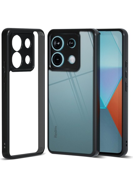 Xiaomi Redmi Note 13 Pro 5g Kılıf Tpu+Pc Çizilmez Telefon Kapağı-Şeffaf Siyah Için (Yurt Dışından)