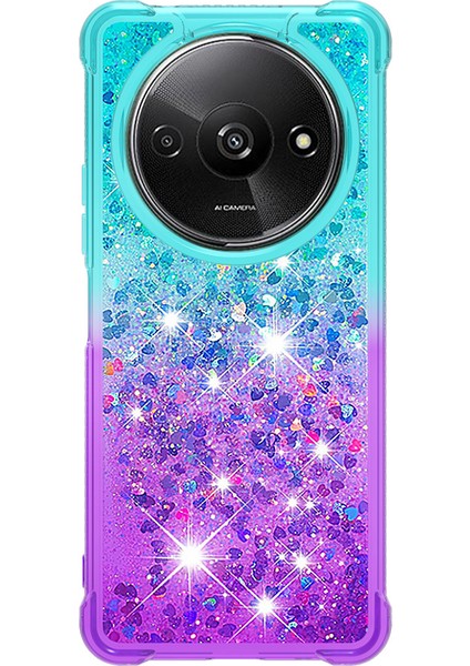 Xiaomi Redmi A3 Kılıf Sparkle Pullu Yumuşak Tpu Telefon Kapağı-Mavi + Mor (Yurt Dışından) fiyatları