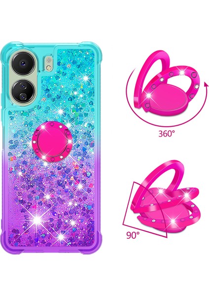 Xiaomi Redmi 13C 4g Kılıf Kickstand Tpu Telefon Kapağı-Mavi+Mor Için (Yurt Dışından) fiyatları